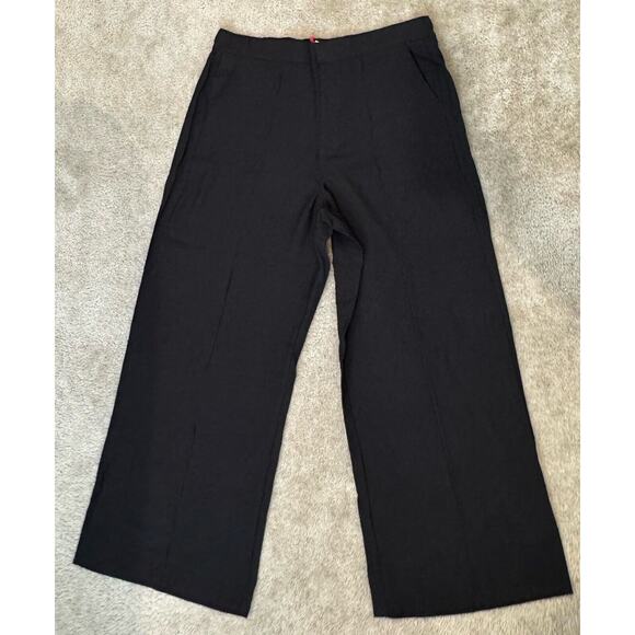 Standards & Practices Solid Stretch Crepe Wide Leg Black Trousers Women’s 16 NEW - Picture 2 of 13
